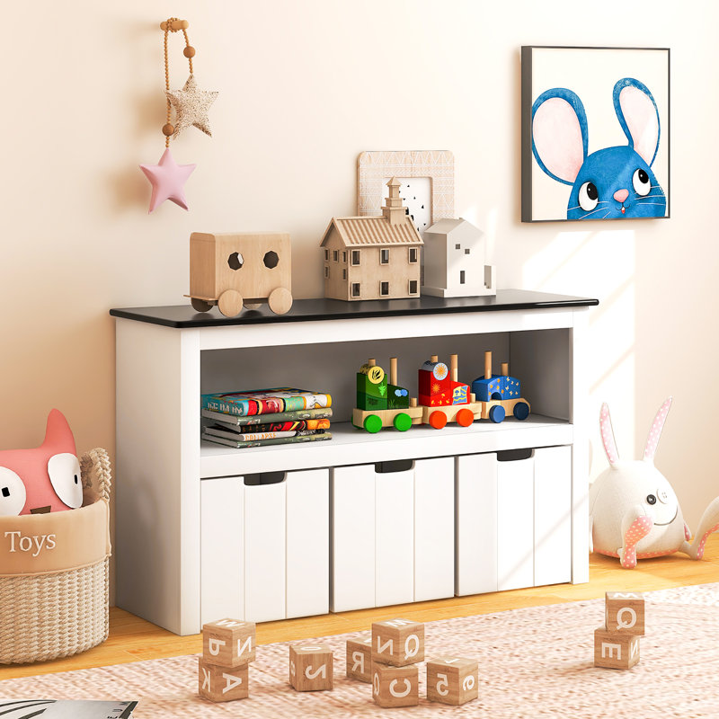 Leann Wood Cabinet Shelving Rack
