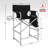 26" Tall Iron Frame Folding Directors Chair With Side Table