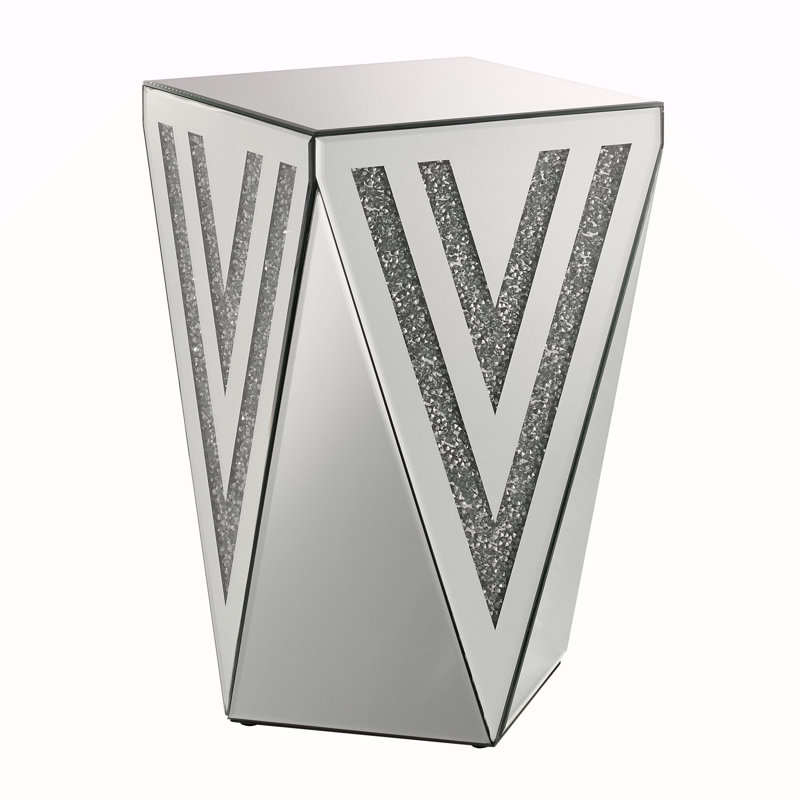 Inverted Triangular Mirror Square Table