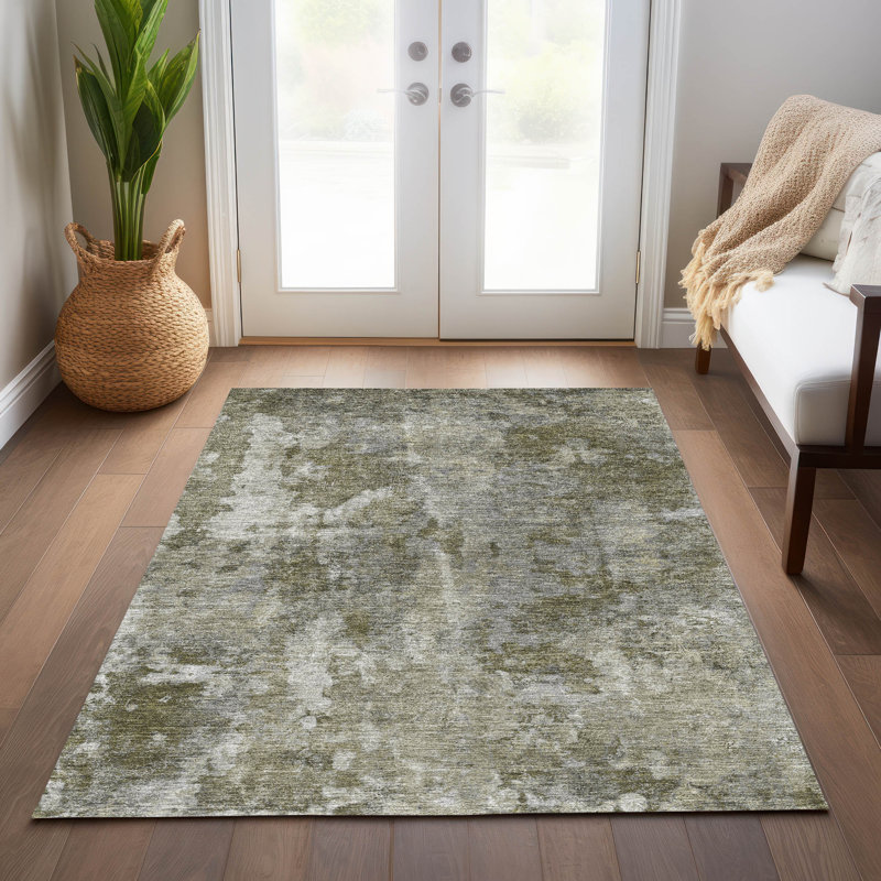 Abstract Indoor / Outdoor Rug, Rectangle 10' x 14'