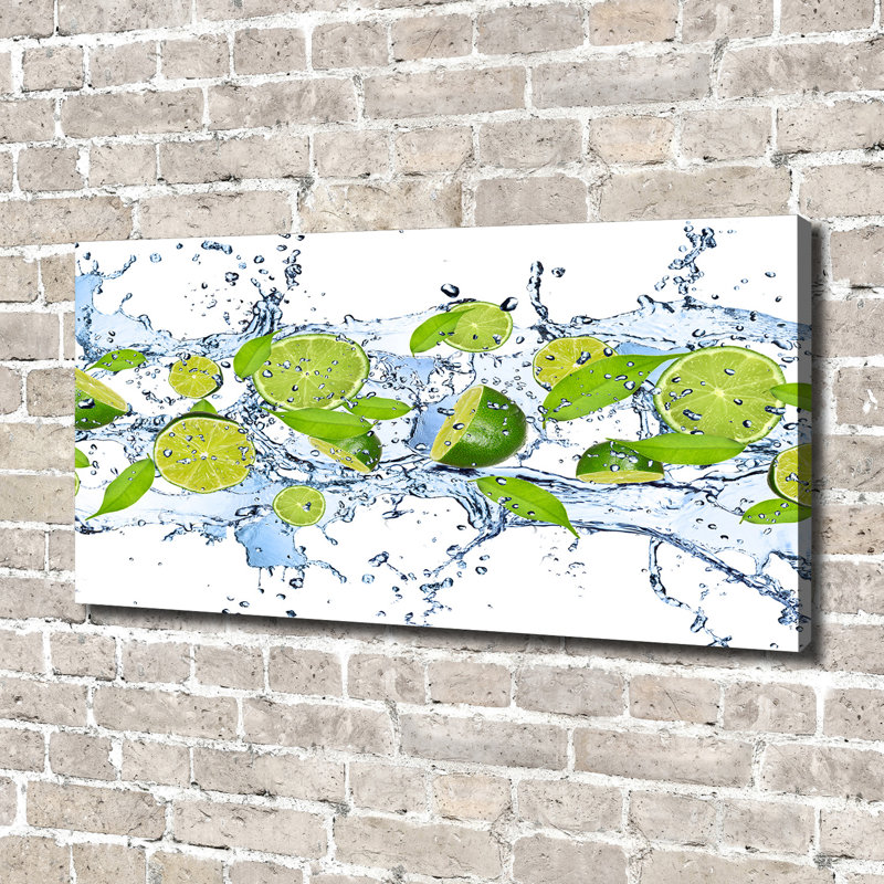 Limes And Water - Wrapped Canvas Print, Canvas, 70cm H x 140cm W