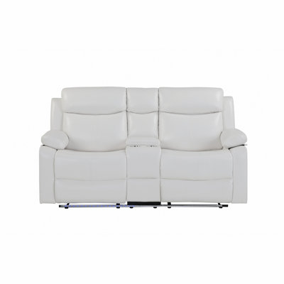 Causeuse inclinable blanche avec lumières DEL et haut-parleurs