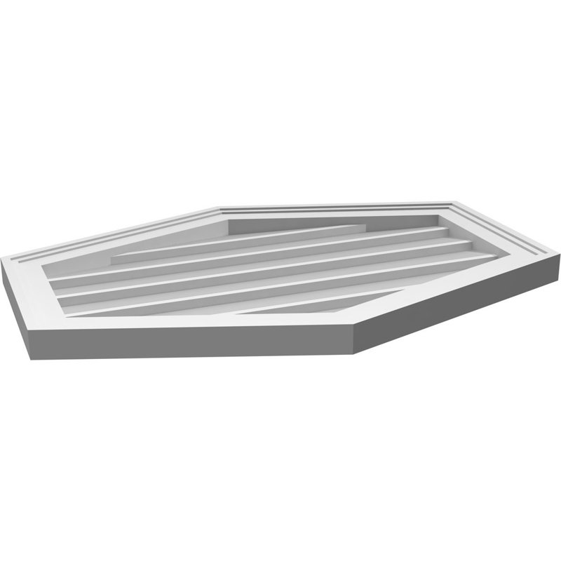Ventilé vertical à pignon vertical 4/12 po, H 20 po x l 28 po x P 1,5 po
