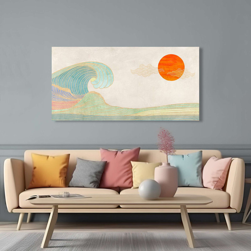 The Big Wave (detail) by Sayaka Miko - Wrapped Canvas Print, 60cm H x 120cm W x 4cm D