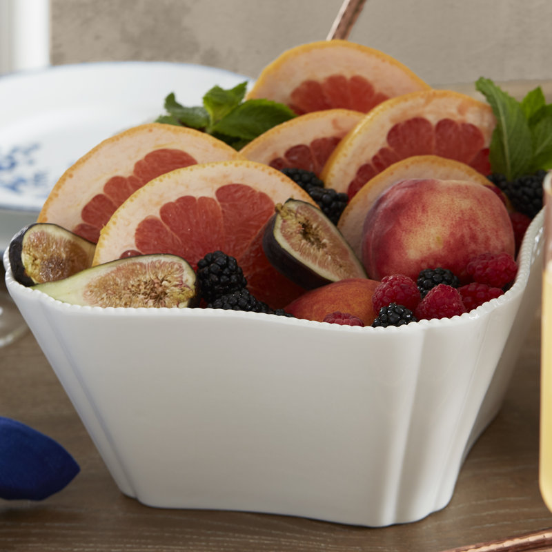 Red Vanilla Pinpoint Salad Bowl