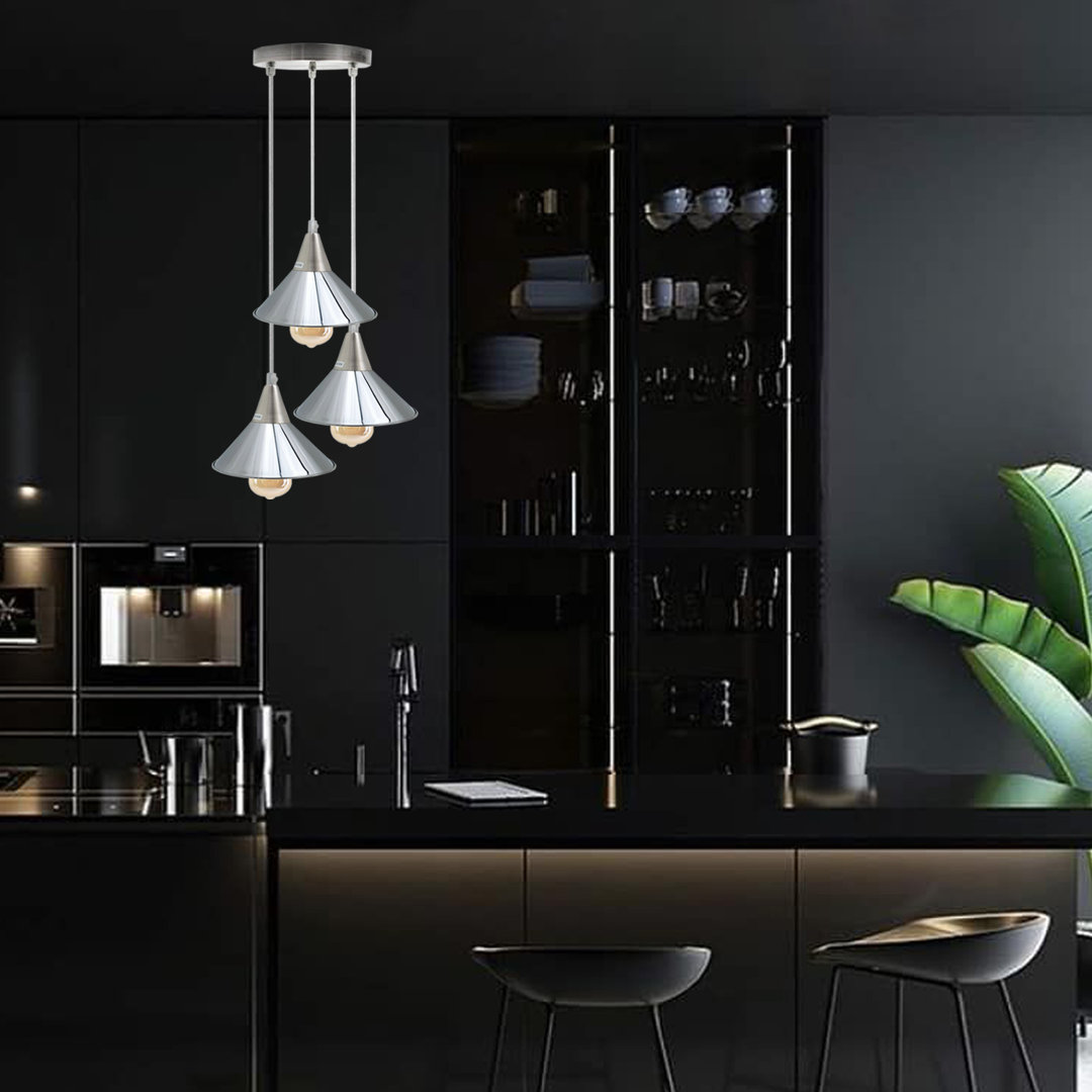 Rosenthal 3-Light Cluster Cone Pendant