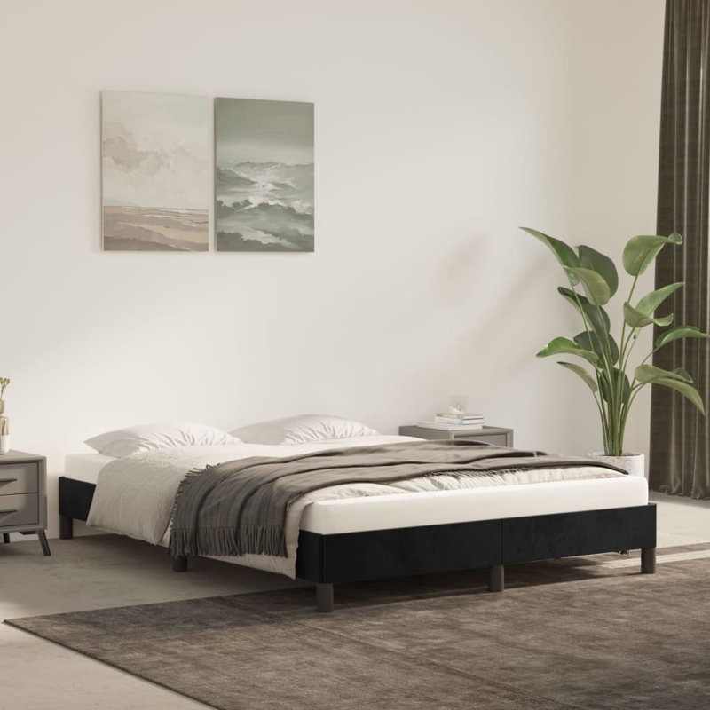 Hinal Bed, UK Double - DE 135 x 190 cm, Black