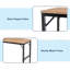 Établi réglable robuste de 48 po pour le garage, table d'atelier en bois d'hévéa avec roues en métal, poste de travail en bois franc, capacité de poids de plus de 2000 lb avec roues