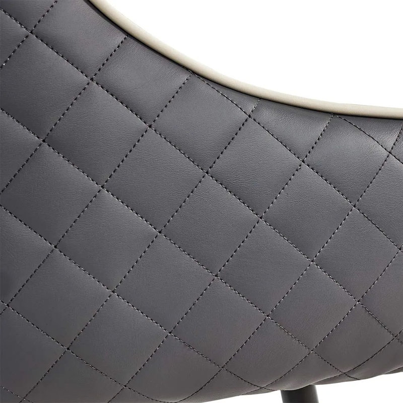 Chaise de salle à manger Silva Modern, Ensemble de 6, Beige/gris
