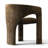 Modern Chenille Upholstered Dining Chair With Arm-377680030