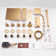 Wall Mounted Dual Shower Head Thermostatic Rainfall Shower System with 3 Body Jets and Storage Shelf