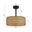 Ventilateur de plafond en cage en rotin l 19,1 po Barbre