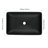 Topcraft 22" Matte Black Glass Rectangular Vessel Bathroom Sink with Faucet and Pop-up Drain
