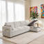 4 Seater Velvet Sofa & Chaise-129700393