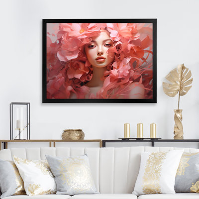 «Pink Pastel Cubism Tones Woman Portrait II» - art mural mode
