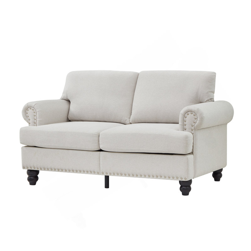 Canapé en tissu 59,5 po., H 33,8 po x l 32,3 po x P 59,5 po, 2, Beige