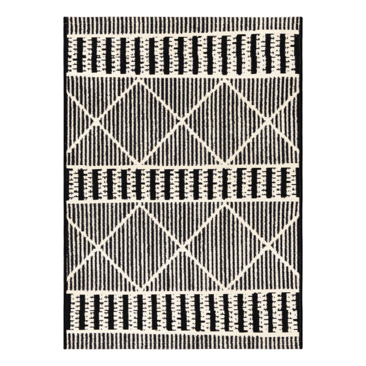 Black Dalyan Indoor/Outdoor Trellis Rug