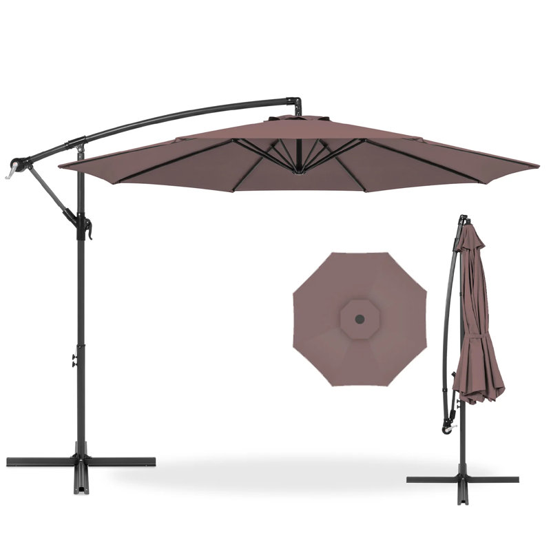 Parasol en porte-à-faux 10 pi Montre, Taupe profond