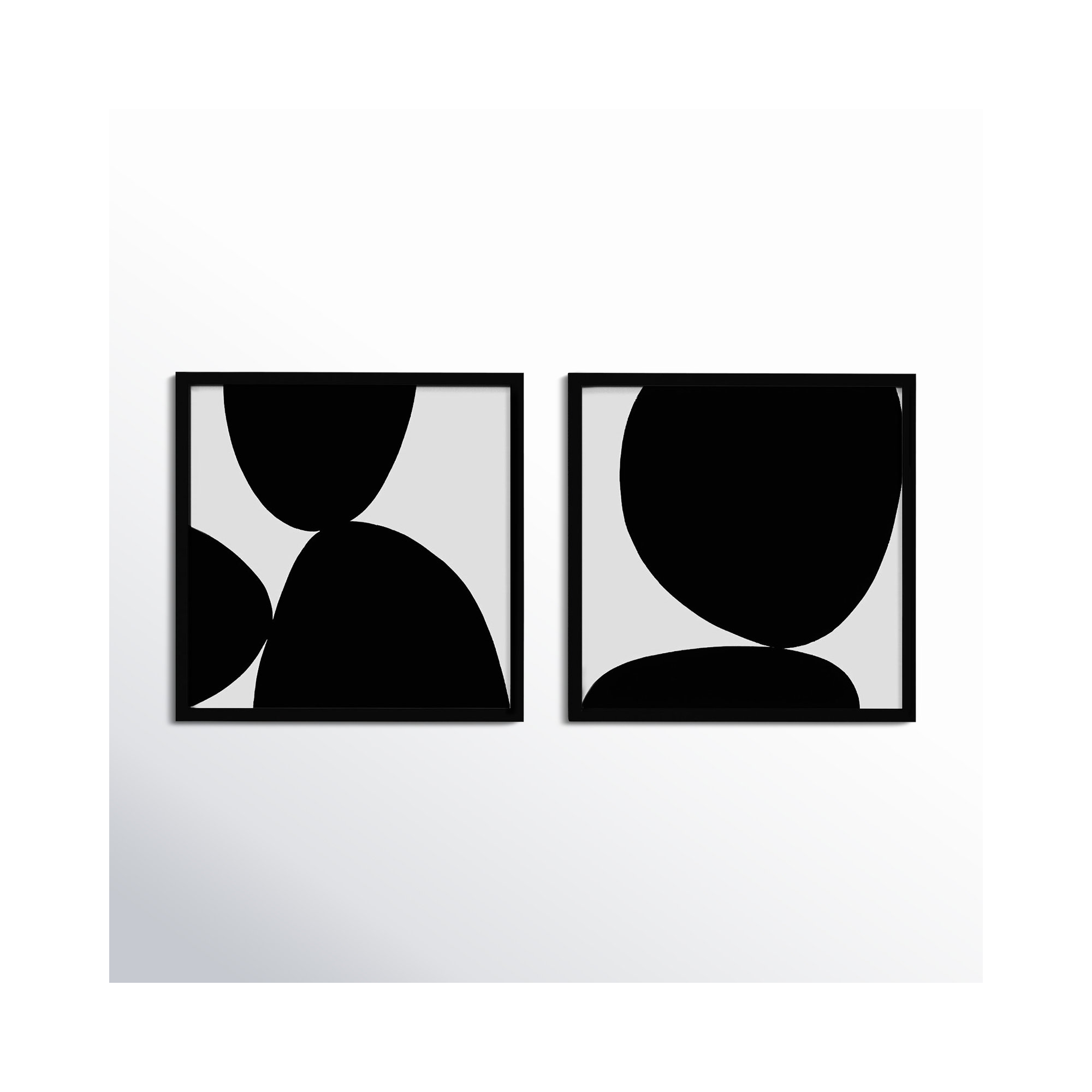 Black Ink by Lee Lessem, 16" H x 16" W x 1.25" D, Black Framed