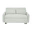 57,48 po Canapé-lit convertible 2 places avec canapé-lit et canapé-lit moderne avec deux coussins décoratifs et ports USB pour le salon, gris-vert clair-609873775