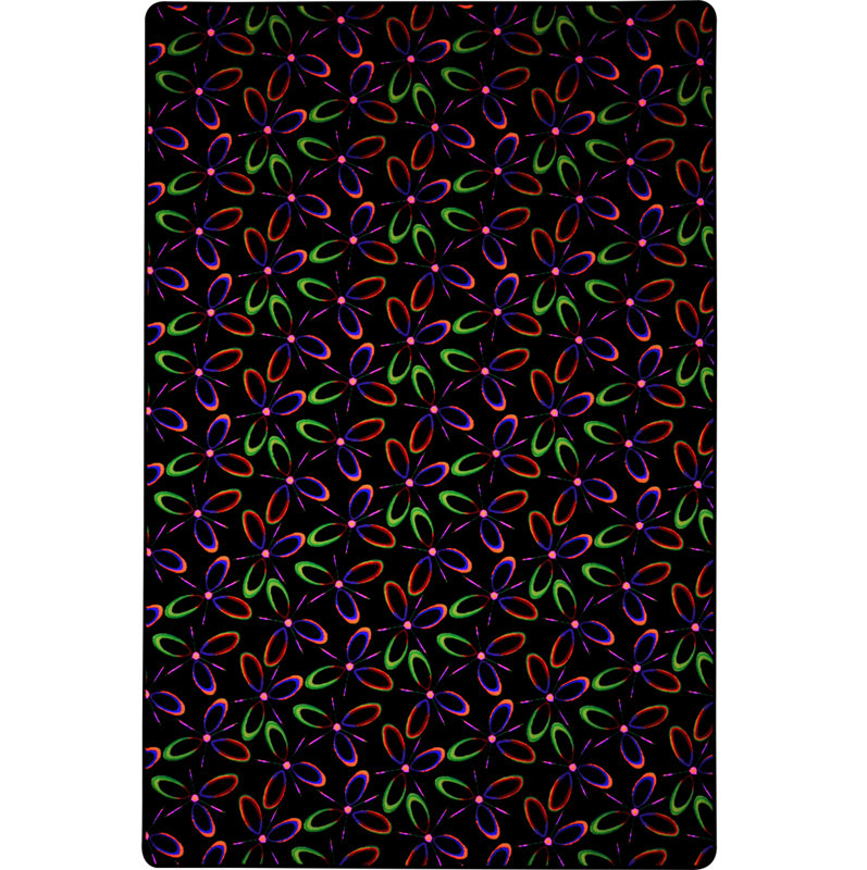 Tapis vert / noir / mauve, Rectangle 6 pi x 12 pi