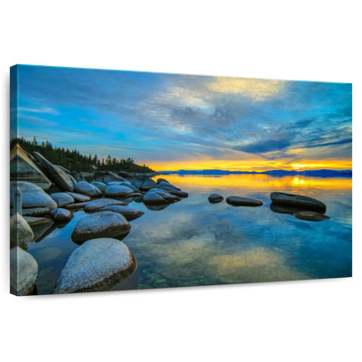 Coucher de soleil sur le lac Aloeve Tahoe