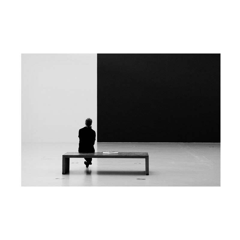 Art mural sur toile tendue - Inge Schuster «Black and White I» pour décoration de salon, de chambre à coucher ou de bureau - 12 x 19