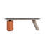 Bureau de travail en pierre frittée noire 62,99 "Minimalist-410553407