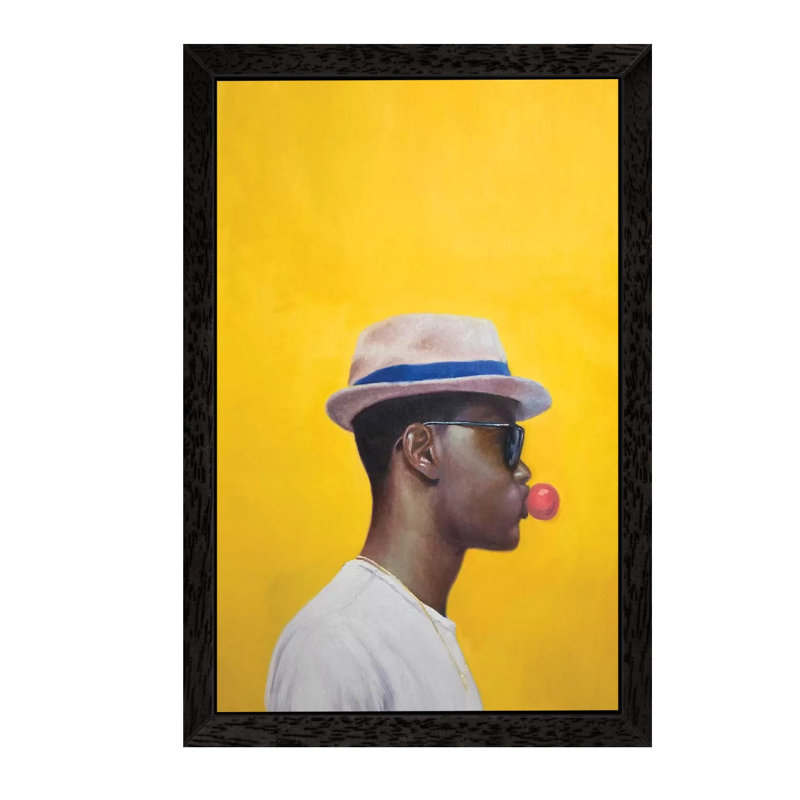 Rocksteady by Alexander Grahovsky - Floater Frame Painting on Canvas, Black Framed