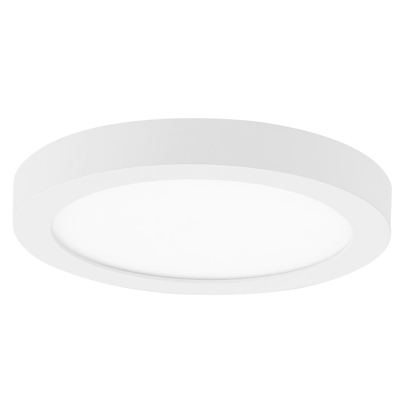 Corian Acrylic LED Flush Mount, White, 1" H x 7.5" W x 7.5" D