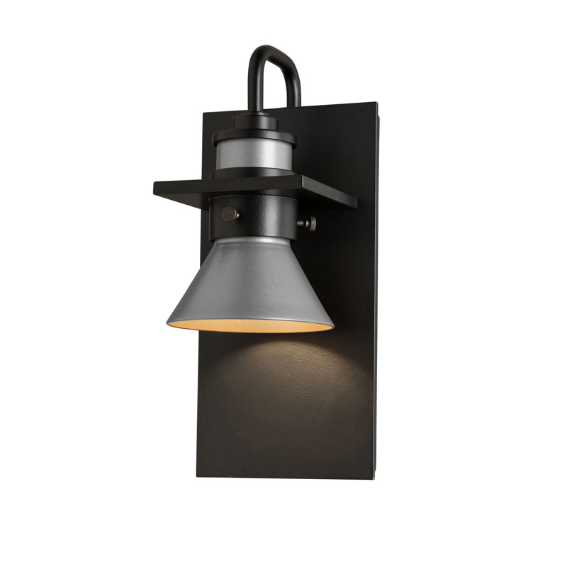 Erlenmeyer 1 - Bulb Outdoor Barn Light, Coastal Black, Coastal Burnished Steel