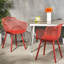 Sièges d'extérieur Poppy Chair: structure stable et résistante aux intempéries, polypropylène rouge, l 23,82 po x l 21,32 po, H 32,83 po, design minimaliste pour la salle à manger: 23,2 21 32-1080565156