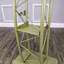 I Iut Green Hue Gol Id Color Curved Podiun, treillis en métal / bois pupitre avec soucoupe