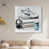 White Floater Framed