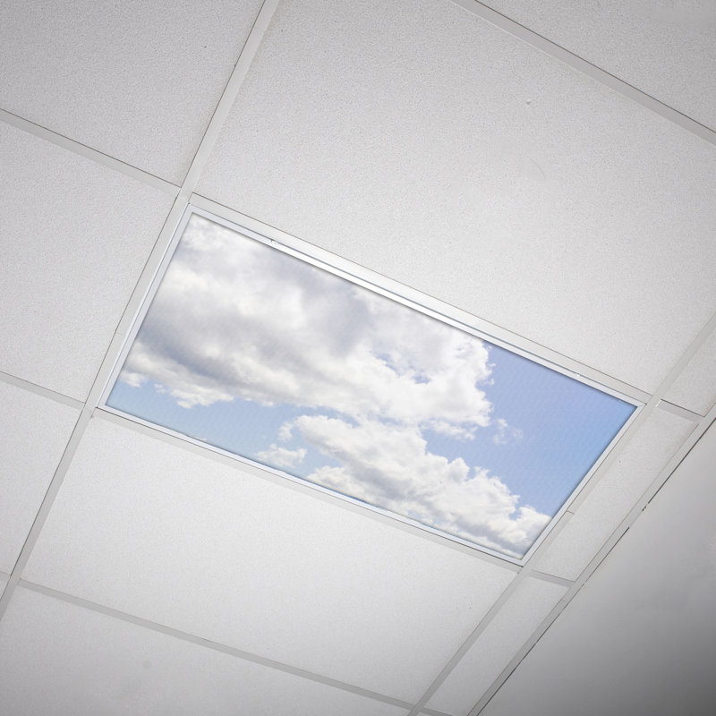 Couvre-lampes fluorescents Cloud Classroom pour plafonniers - pour luminaire 2 x 4 - par Octo Lights