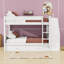 Lit superposé double au-dessus de double avec lit gigogne simple et tablettes de rangement-1955183435