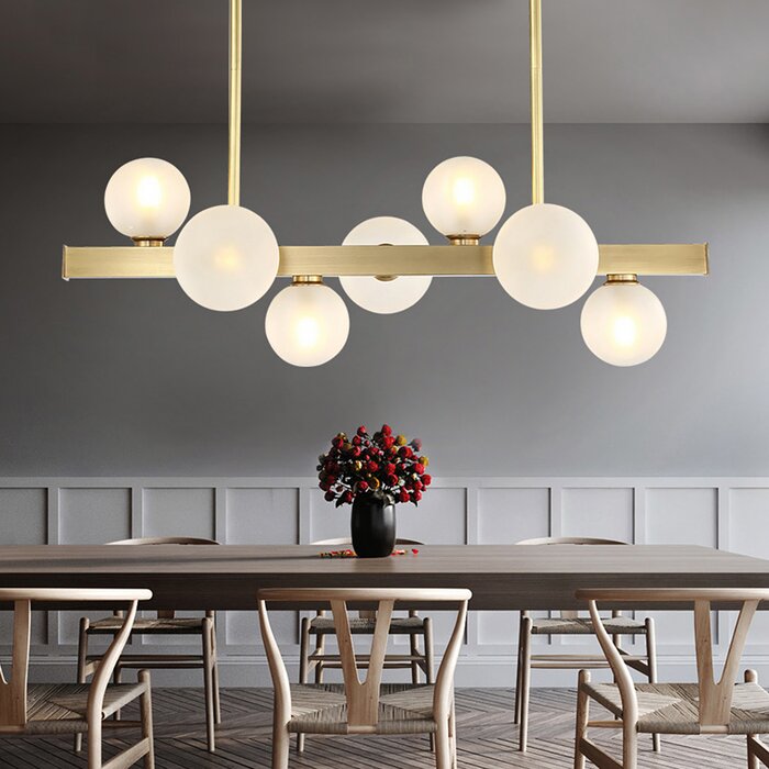 Mercer41 7 - Light Gold Unique/Statement Pendant | Wayfair