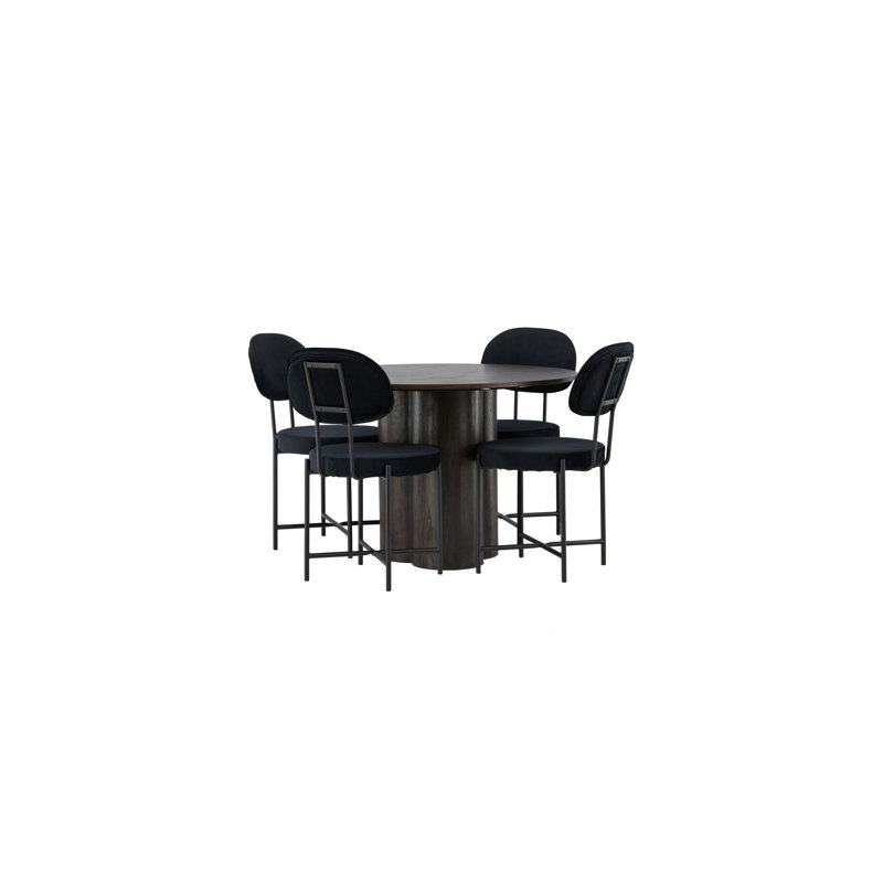 Blayk 4 - Person Dining Set, Brown