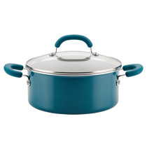 MasterPRO Gastro Ceramic by 4.8 qt Cast Aluminum Dutch Oven Non Stick Interior and Vented Glass Lid Size: 4.8 qt MPUS14026-GRY