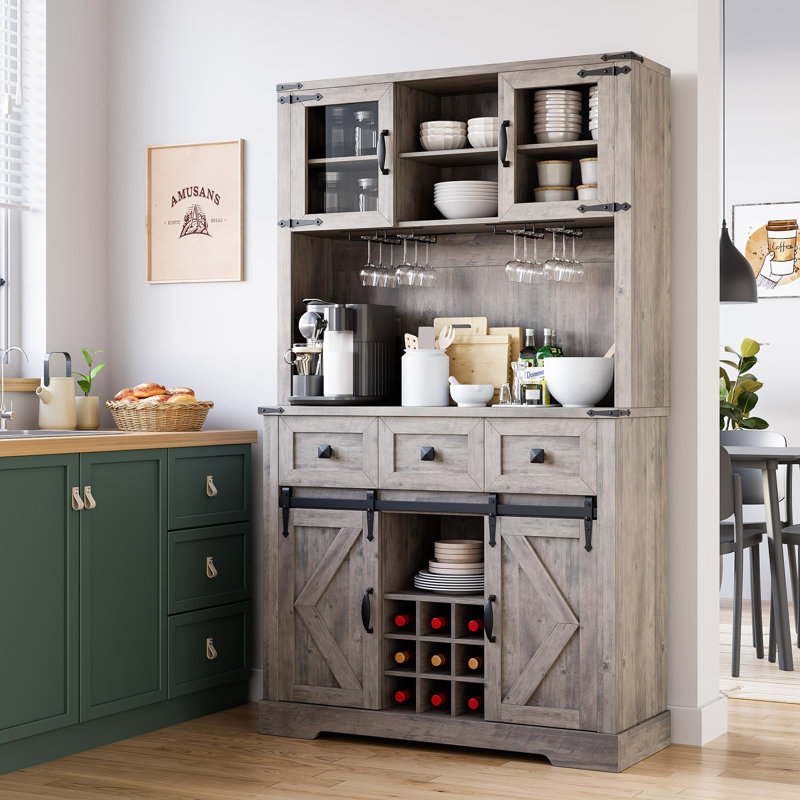 Armoire de salle à manger Kya, Gris