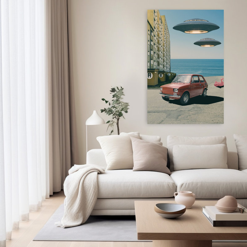 Contemporary Art Retro Surreal Abstract Beach Urban Wall Art by Daniel Donocik - Print, 152.4 cm H x 101.6 cm W