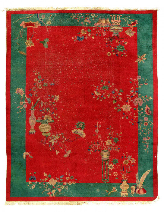 Tapis en laine d'agneau unique de 12 pi x 8 pi 09 po Ishna