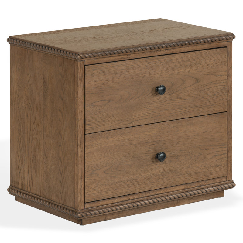 Octavian Rope Detail Nightstand, Walnut