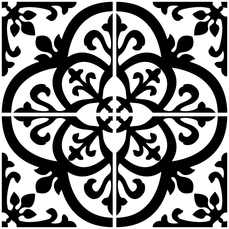 Carreau de mosaïque en vinyle auto-adhésif 10 po x 10 po Avignon