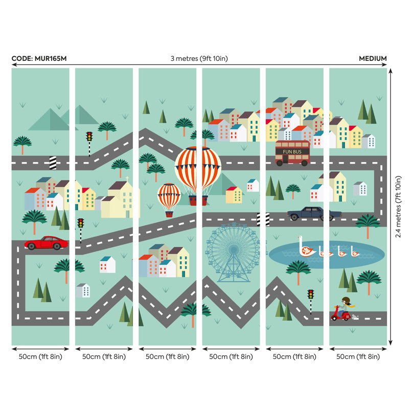Holmes Matte Wall Mural, 240cm L x 300cm W