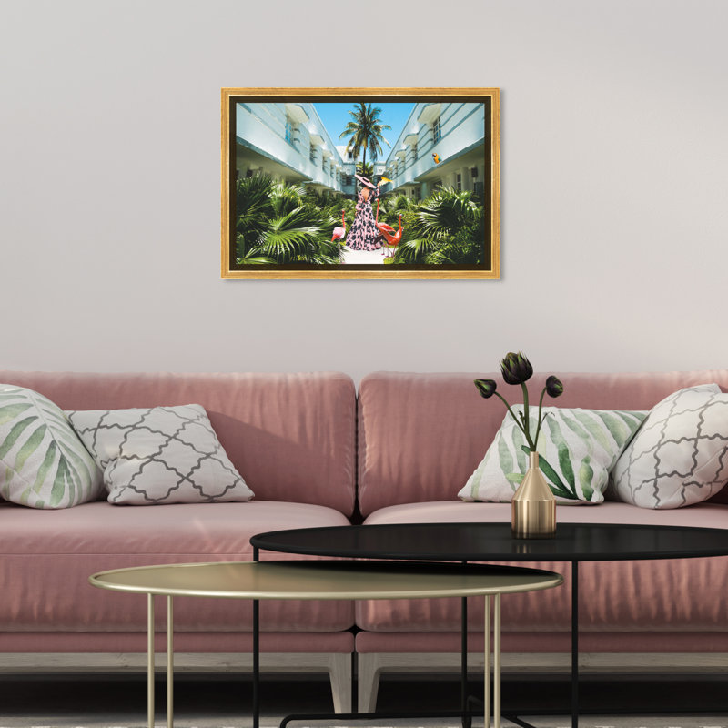 Miami déco - Photographie sur toile, Toile avec cadre doré, H 10 po x l 15 po