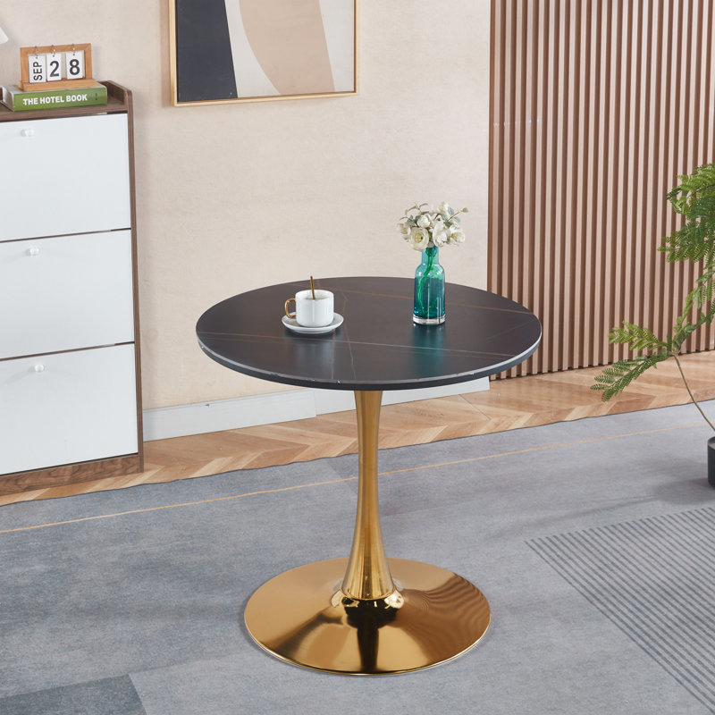 Table basse à piédestal, Noir