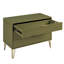 Commode cannelée 35 po Dumbo - vert olive (3 tiroirs)-996966298