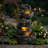 6-Tier Outdoor Cascading Stone Water Fountain with 3 LED Lights, Freestanding Led Fountain Decor for Garden, Patio, Yard & Deck, Natural Rock Appearance