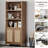 Marliee 70.9'' H Bohemian - Inspired Rattan Bookcase with Storage Cabinet and Adjustable Shelves-102716428-122534210